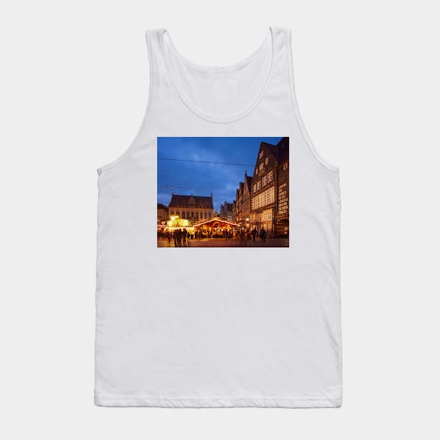 Christmas market, Bremen market square, Bremen, winter, dusk Tank Top by Kruegerfoto